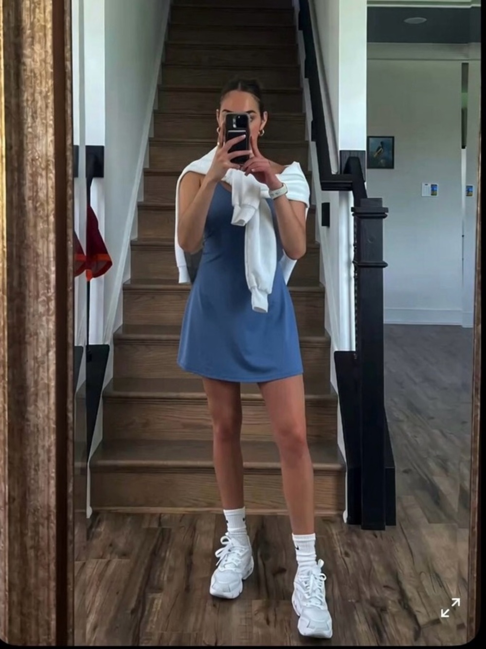 Iuga Tennis Dress Built In Shorts Bra Sea Blue M Halara Athleisure Mini